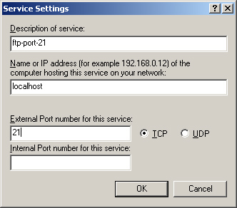 Open specific port in windows firewall